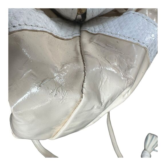 VTG Carlo Fiori Matelassé Handbag Italy Genuine Reptile Leather Original Tags - Picture 7 of 16